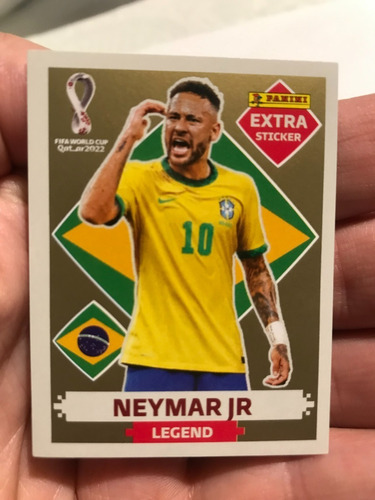 Figurinha Neymar Ouro Dourado Legends Copa Do Mundo 2022